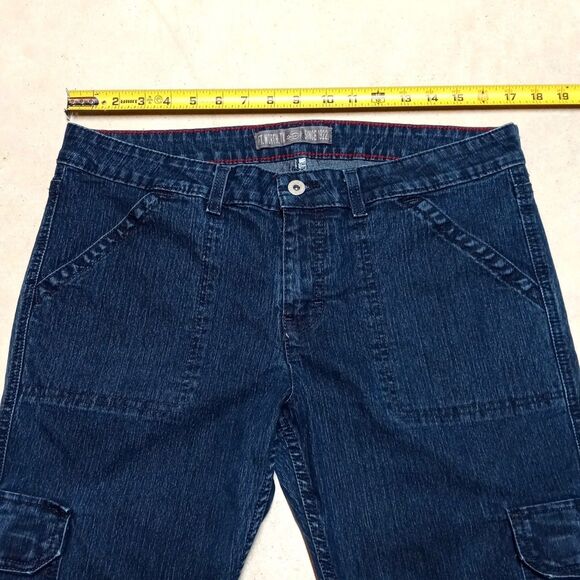 Dickies Women's Cargo Jeans Fits 34x27 Denim Utility Workwear Slim Pants - Picture 7 of 8